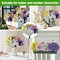 Artificial Fake Pansy Flowers for Outdoor, UV Resistant Faux Silk Pansies Spring Flowers, for Planter Front Door Porch Yard Patio Window Box Home Decor 12 Bundles (4 Multicolor)